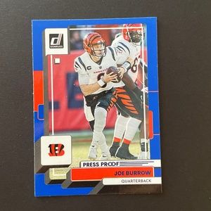 Joe Burrow: Cincinnati Bengals, Quarterback 2022 Panini Donruss Press Proof #199